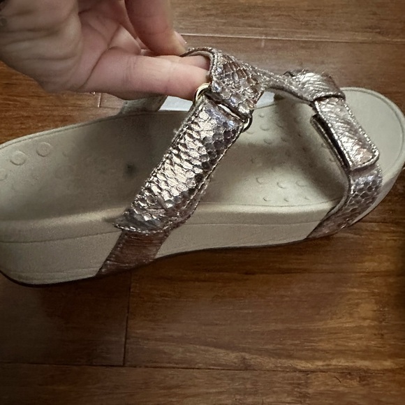 Vionic Bronze Textured Sandals - Picture 1 of 3